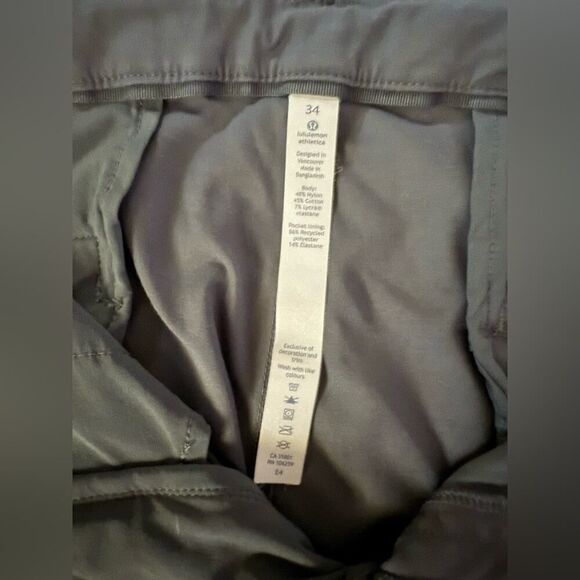 Lululemon Dark gray ABC Men's Classic 5 Pocket Trousers 34 x 32 - Picture 10 of 14
